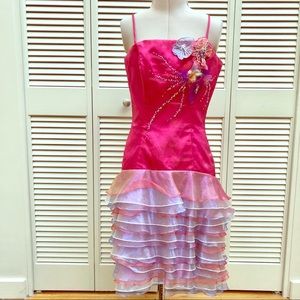 Hot pink formal dress